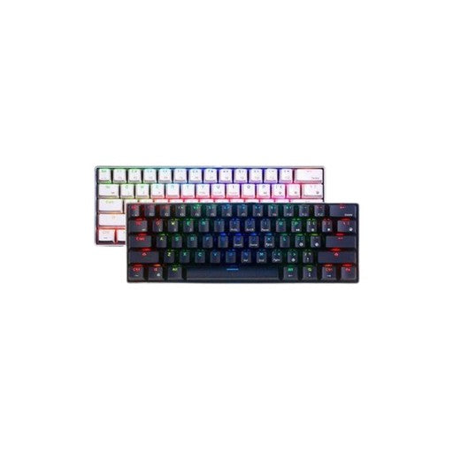 Mini RGB mechanical keyboard in black and white