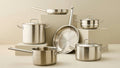 Heavy-bottom stainless steel cookware set